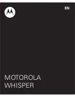 Motorola WHISPER User Manual preview