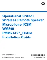 Motorola WM500 PMMN4127 Installation Manual preview