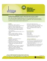 Preview for 1 page of Motorola WPS870G - Wireless Print Server Specifications
