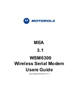 Motorola WSM6300 User Manual preview