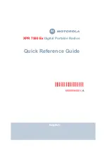 Motorola XPR 7550 Ex Quick Reference Manual preview