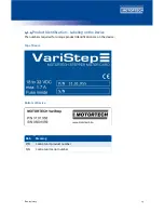 Preview for 15 page of Motortech Varistep Operating Manual