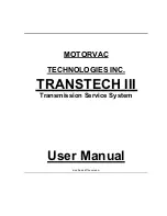 Motorvac TRANSTECH III User Manual предпросмотр