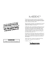 Предварительный просмотр 2 страницы Motovox MBX II Owner'S Manual