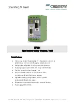 Motrona UF251 Operating Manual preview