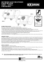 Mottura XDRIN 49XD1 Series User Manual preview