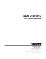 Preview for 1 page of MOTU 896HD User Manual