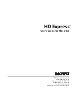 Предварительный просмотр 1 страницы MOTU HD Express User Manual