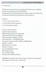 Preview for 3 page of MouKey MA20-1 Operating Instructions Manual