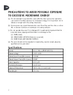 Предварительный просмотр 2 страницы Moulinex EM925ARV-P1 Instruction Manual