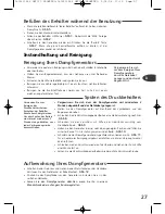 Preview for 27 page of Moulinex GM 7070 Prompteo Manual