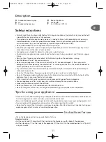 Preview for 8 page of Moulinex LM100045 Manual