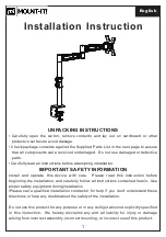 Preview for 1 page of Mount-It! MI-705 Installation Instructions