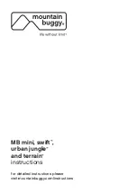 Mountain Buggy terrain Instructions Manual preview