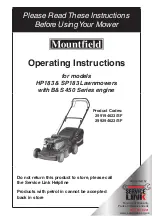 Предварительный просмотр 1 страницы Mountfield 299194623/SF Operating Instructions Manual