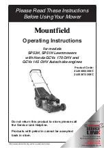 Предварительный просмотр 1 страницы Mountfield 2L0536033/MC Operating Instructions Manual