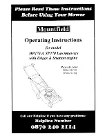 Mountfield HP470 Operating Instructions Manual preview