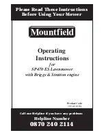 Mountfield SP470 ES Operating Instructions Manual предпросмотр