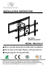 Mounting Dream MD2126-24 Installation Instruction preview