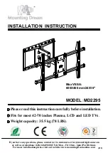 Preview for 1 page of Mounting Dream MD2295 Installation Instruction