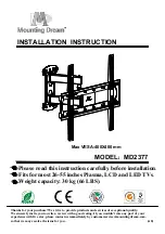 Preview for 1 page of Mounting Dream MD2377 Instruction