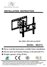 Preview for 1 page of Mounting Dream MD2731 Installation Instruction