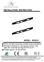 Preview for 1 page of Mounting Dream MD5231 Installation Instructions Manual