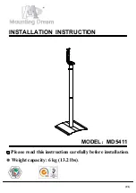 Mounting Dream MD5411 Installation Instruction предпросмотр