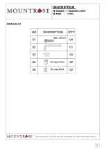 Предварительный просмотр 2 страницы Mountrose 15054 Assembly And Care Instructions