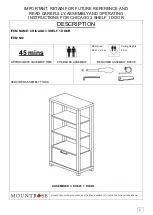 Mountrose CHICAGO 3 SHELF 1 DOOR Assembly Instructions Manual предпросмотр