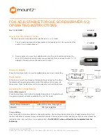 Предварительный просмотр 1 страницы Mountz FGA V2 Operating Instructions