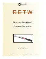 Mountz RETW Operating Instructions Manual preview