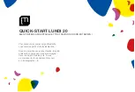 Preview for 3 page of Moustache LUNDI 20 Quick Start Manual