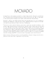 Preview for 4 page of Movado 800 series Sub-Sea Operating Instructions Warranty & Service Manual