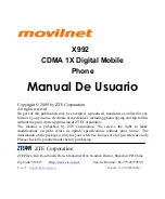 Movilnet X992 Manual preview