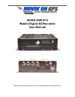 Preview for 1 page of Movin' On GPS MOSS-DVR-810 User Manual