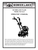 Preview for 1 page of Mower Land MLTILL5 Operator'S Manual