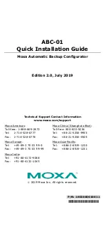 Preview for 1 page of Moxa Technologies ABC-01 Quick Installation Manual