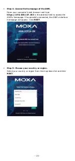 Предварительный просмотр 15 страницы Moxa Technologies AWK-4252A Series Quick Installation Manual