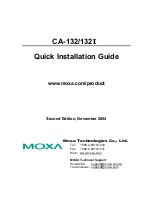 Moxa Technologies CA-132 series Quick Installation Manual предпросмотр