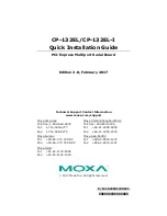 Moxa Technologies CP-132EL Series Quick Installation Manual предпросмотр