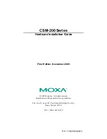 Moxa Technologies CSM-200-1213 Installation Manual preview