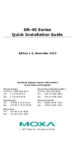 Moxa Technologies DR-45 Series Quick Installation Manual preview