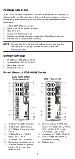 Preview for 2 page of Moxa Technologies EtherDevice EDS-4009 Series Quick Installation Manual