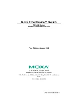 Предварительный просмотр 1 страницы Moxa Technologies EtherDevice EDS-608 Hardware Installation Manual