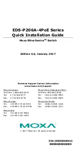 Preview for 1 page of Moxa Technologies EtherDevice EDS-P206A-4PoE Series Quick Installation Manual