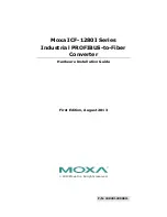 Preview for 1 page of Moxa Technologies ICF-1280I Series Hardware Installation Manual