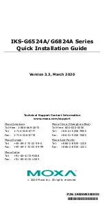 Preview for 1 page of Moxa Technologies IKS-G6524A Quick Installation Manual