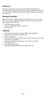 Preview for 2 page of Moxa Technologies IMC-21GA Hardware Installation Manual