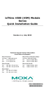 Moxa Technologies ioThinx 4500 Series Quick Installation Manual preview
